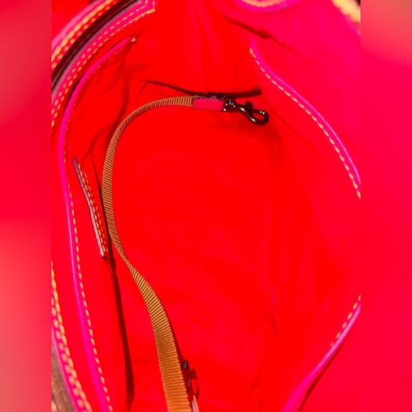 Dooney & Bourke Florentine Small Hobo Fuchsia Pink Leather - Picture 10 of 11